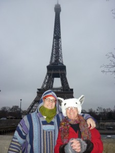 2009_12_25_OriAndSpikeByTheEiffelTower Togetherness with erection.
